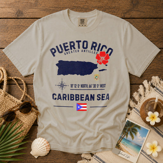 Puerto Rico T-Shirt in Ivory - roamstride graphic tee