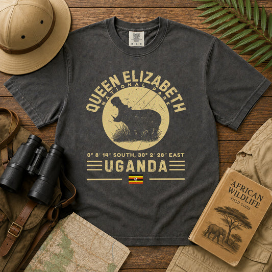 Queen Elizabeth National Park T-Shirt in Pepper - roamstride graphic tee