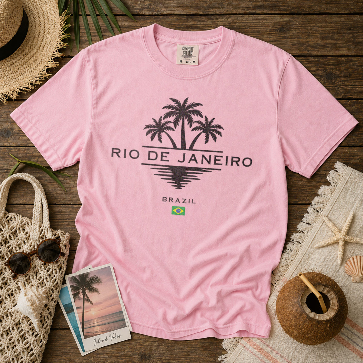 Rio de Janeiro Brazil T-Shirt in Blossom - roamstride graphic tee