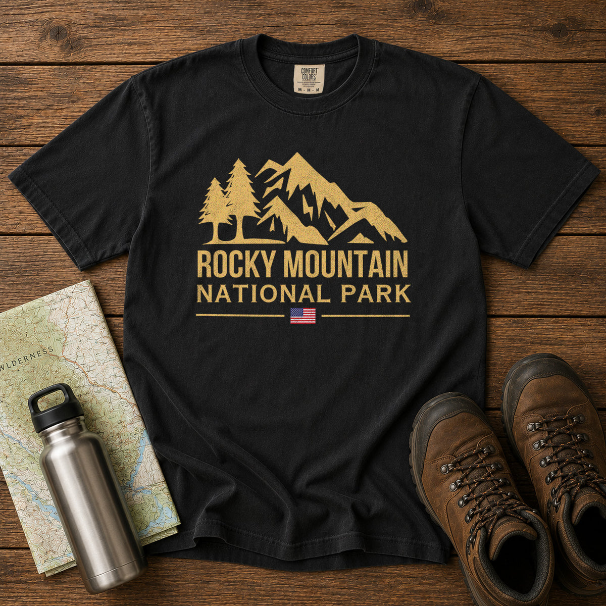 Rocky Mountain National Park T-Shirt in Black - roamstride graphic tee