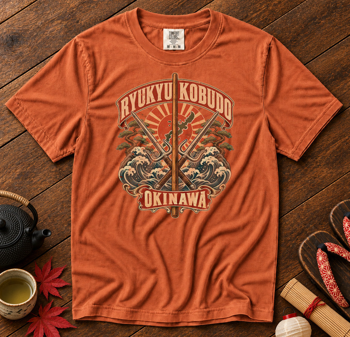 Ryukyu Kobudo Okinawa T-Shirt in Yam - roamstride graphic tee