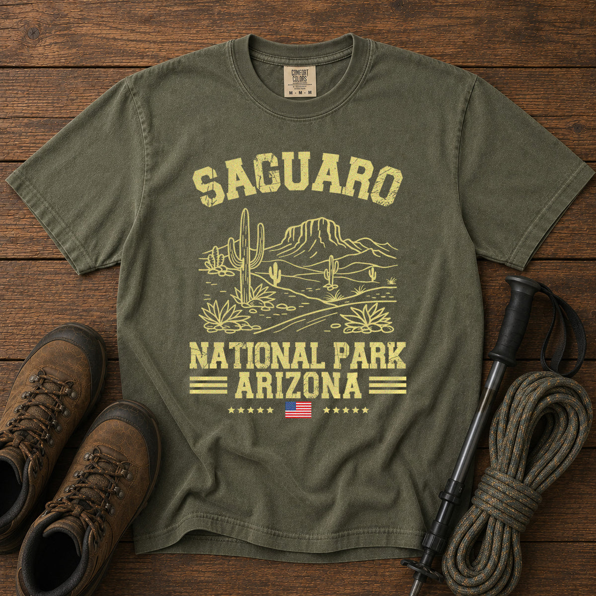 Saguaro National Park T-Shirt in Moss - roamstride graphic tee