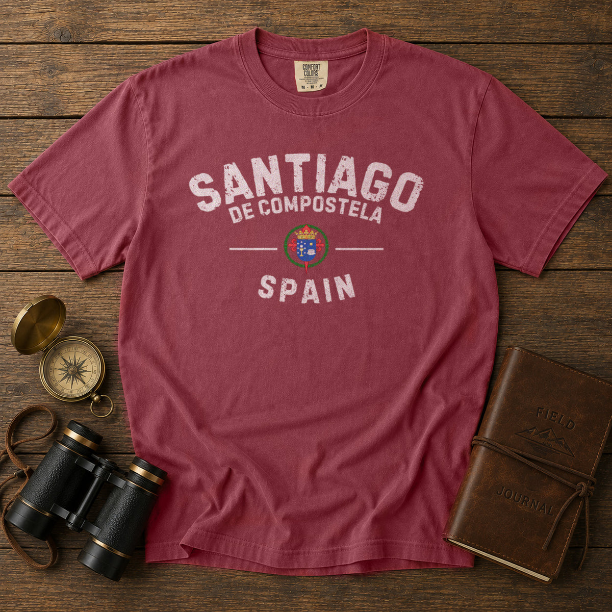 Santiago de Compostela T-Shirt in Chili - roamstride graphic tee