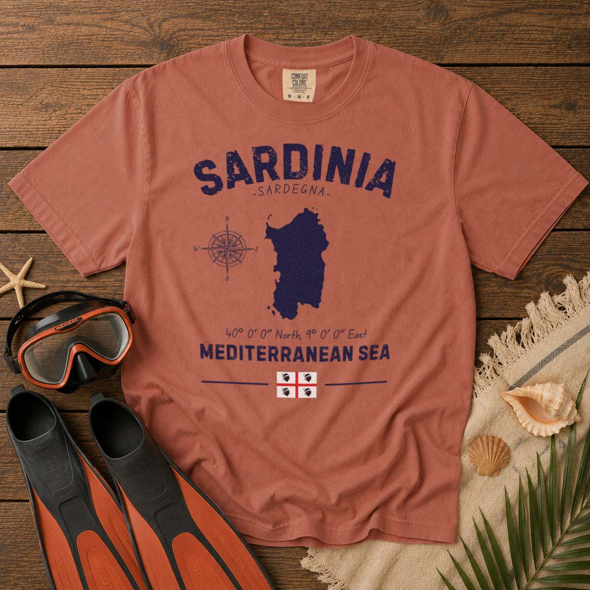 Sardinia T-Shirt in Yam - roamstride graphic tee