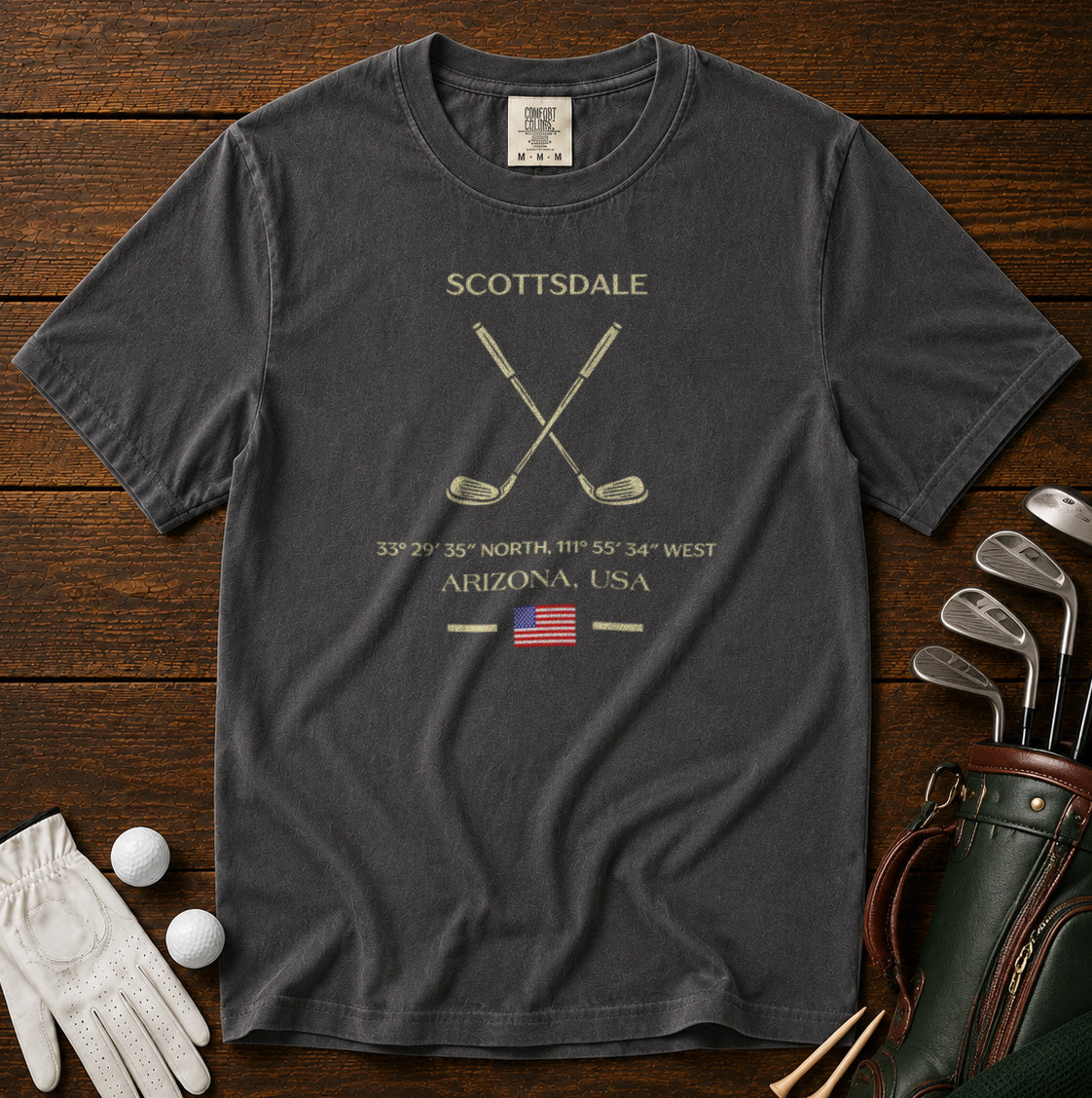 Scottsdale Golf T-Shirt in Pepper - roamstride graphic tee