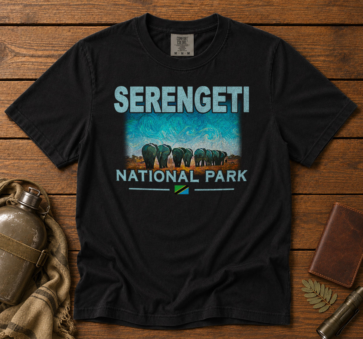 Serengeti National Park T-Shirt in Black - roamstride graphic tee