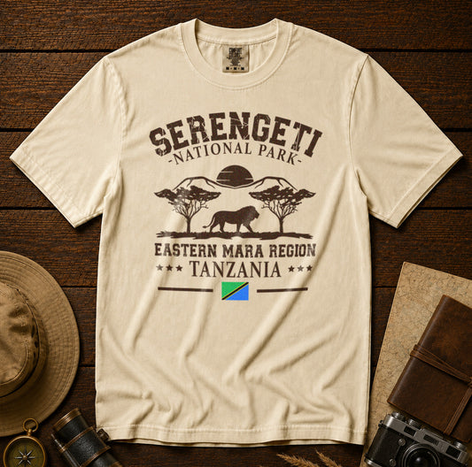 Serengeti National Park Tanzania T-Shirt in Ivory - roamstride graphic tee