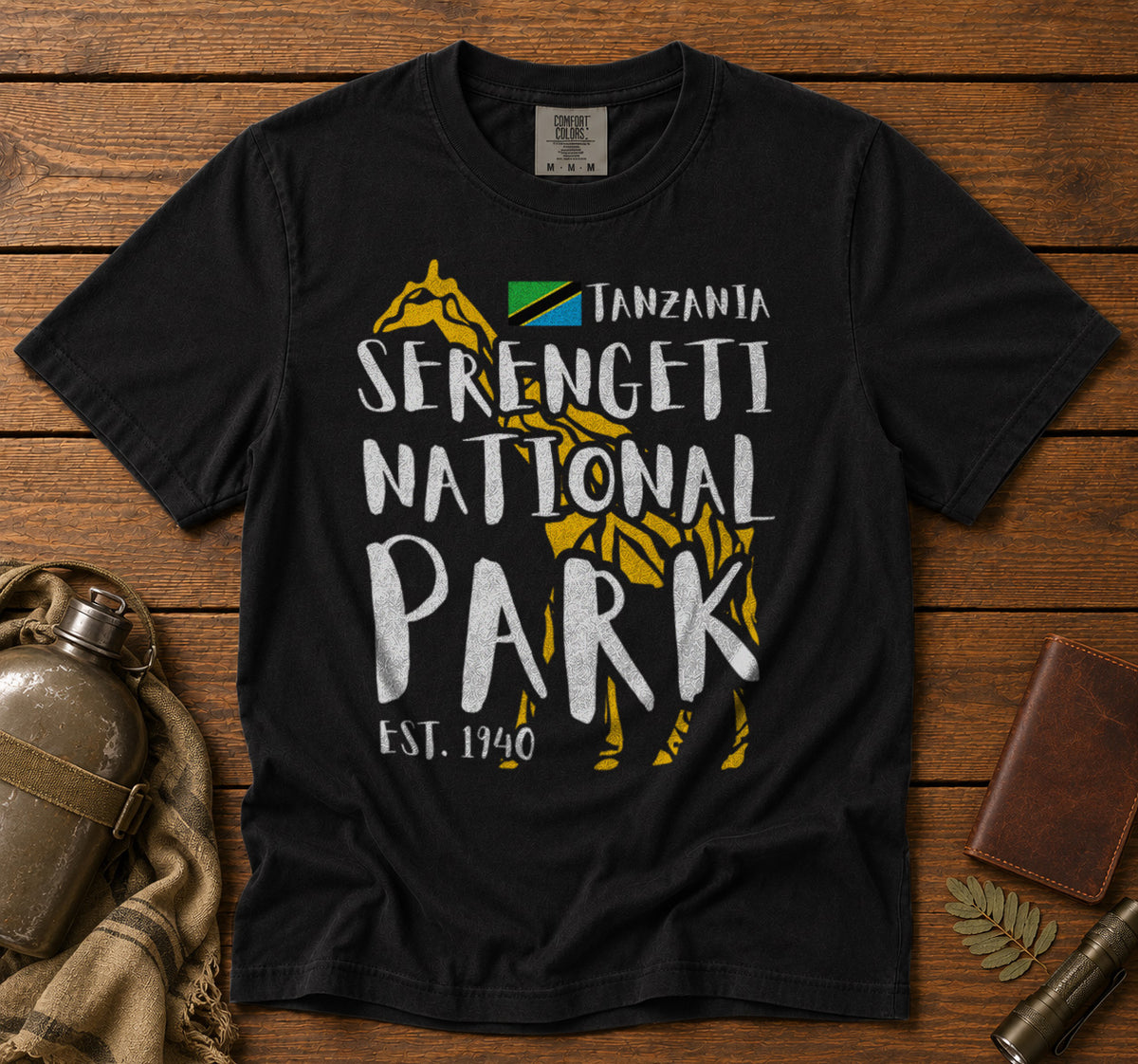 Serengeti National Park T-Shirt in Black - roamstride graphic tee