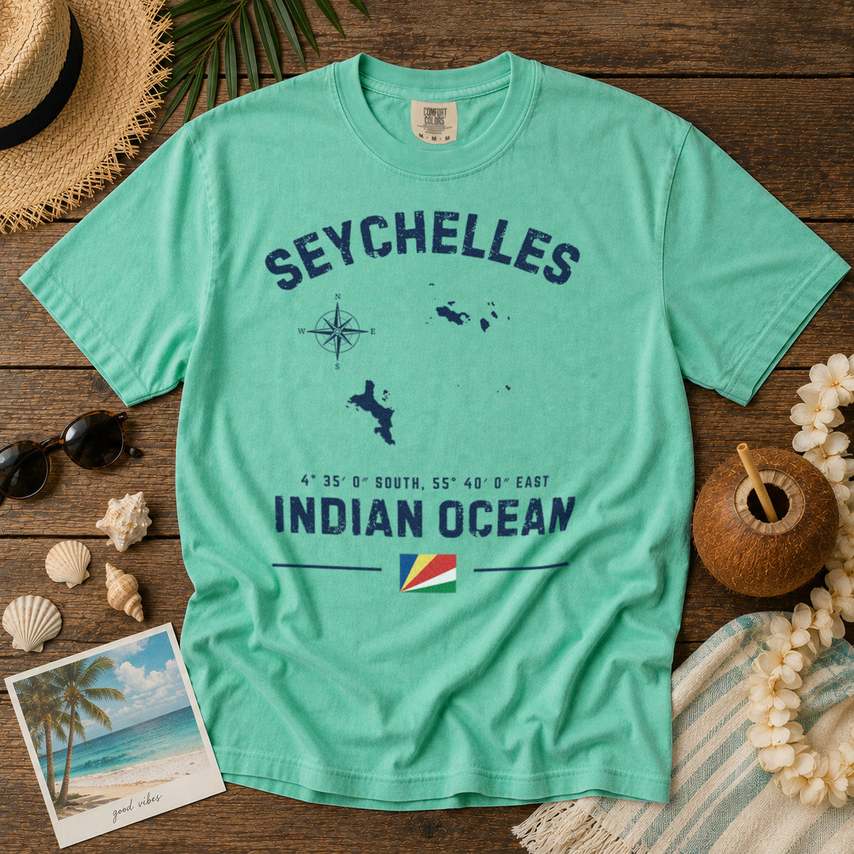 Seychelles T-Shirt in Island Reef - roamstride graphic tee