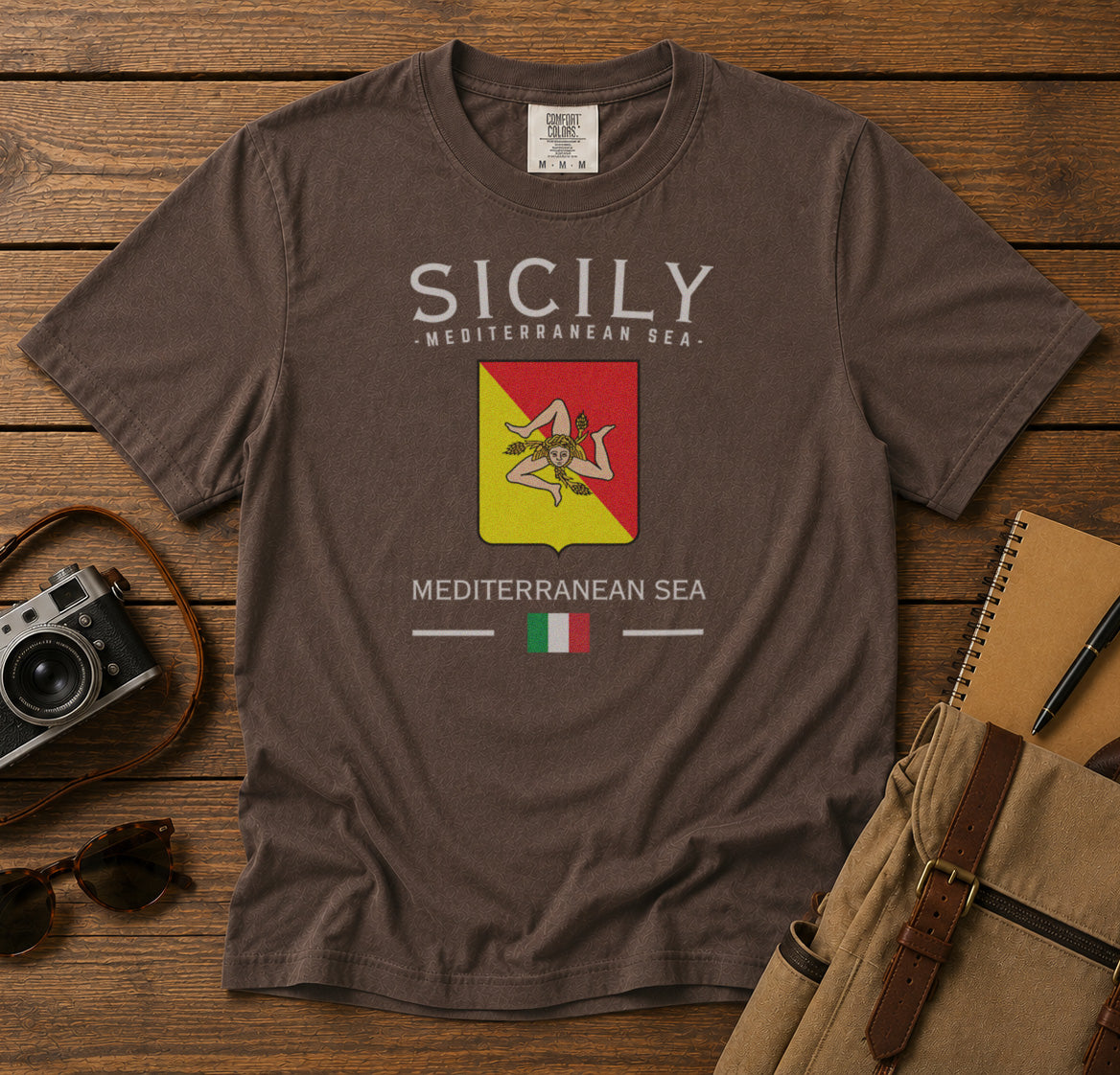 Sicily T-Shirt in Espresso - roamstride graphic tee