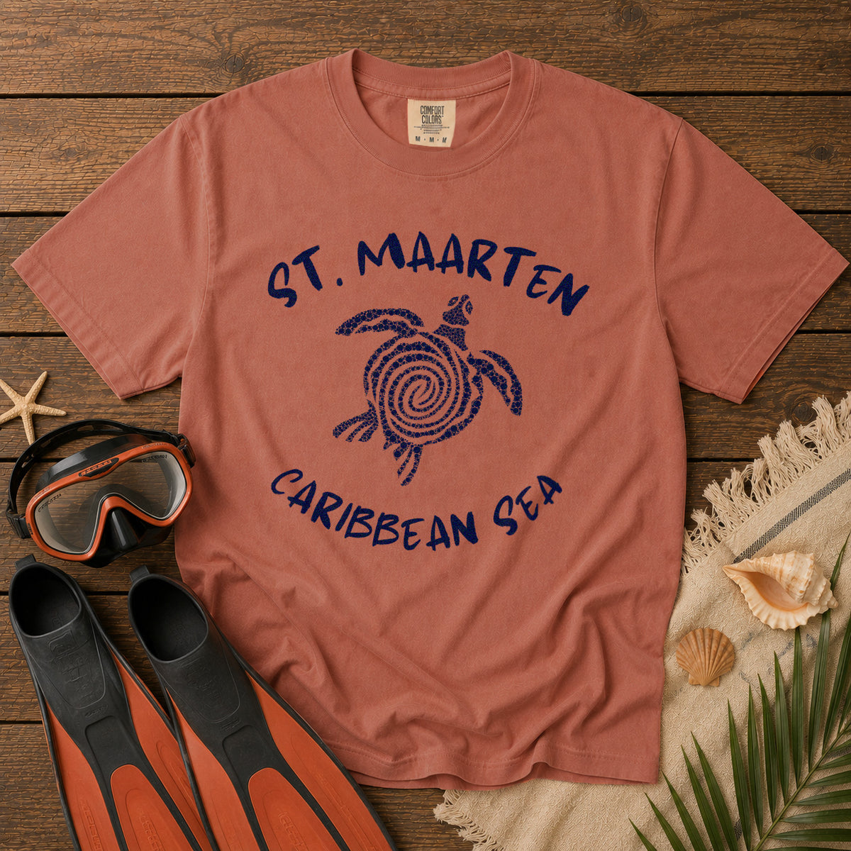 St. Maarten T-Shirt in Yam - roamstride graphic tee