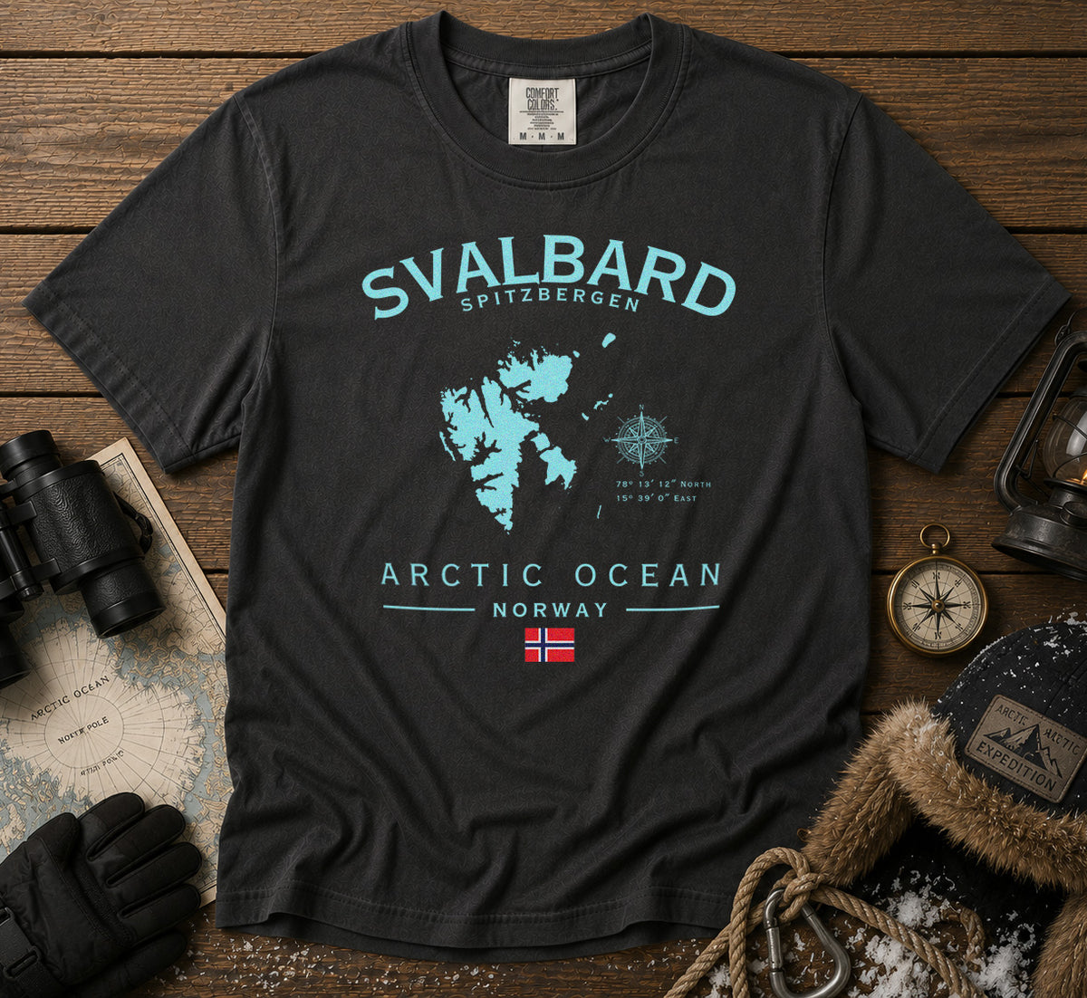 Svalbard Spitzbergen T-Shirt in Pepper - roamstride graphic tee