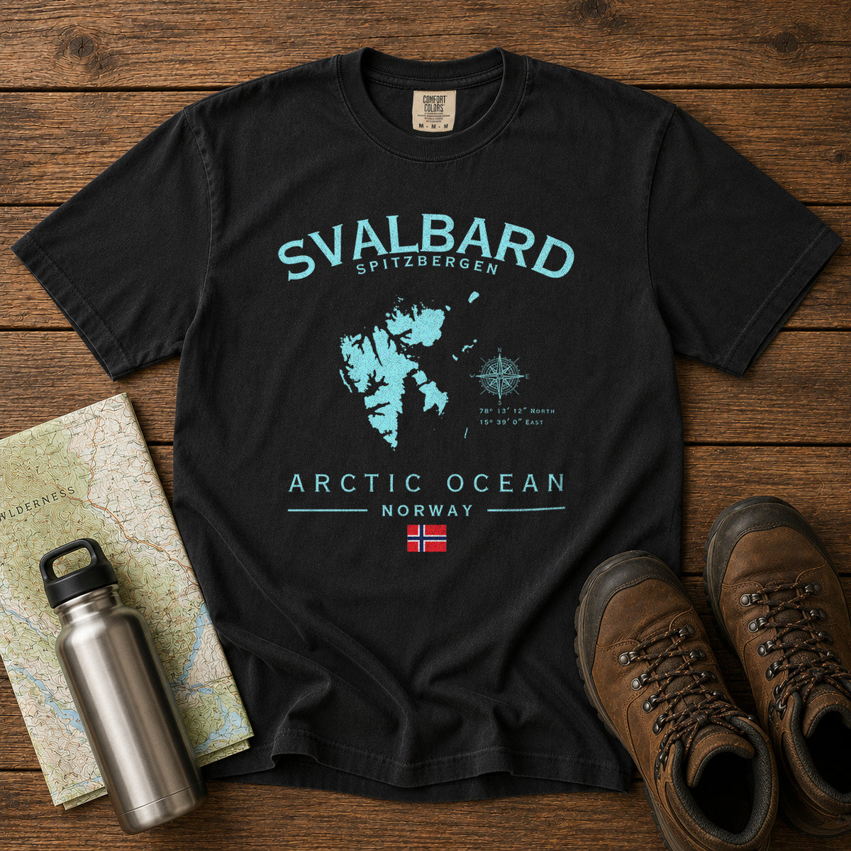 Svalbard Spitzbergen T-Shirt in Black - roamstride graphic tee