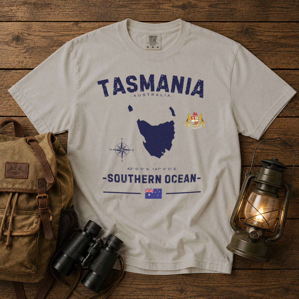 Tasmania T-Shirt in Ivory - roamstride graphic tee