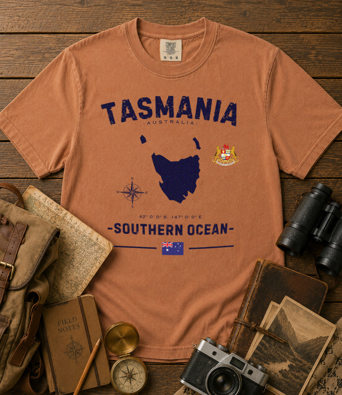 Tasmania T-Shirt in Yam - roamstride graphic tee