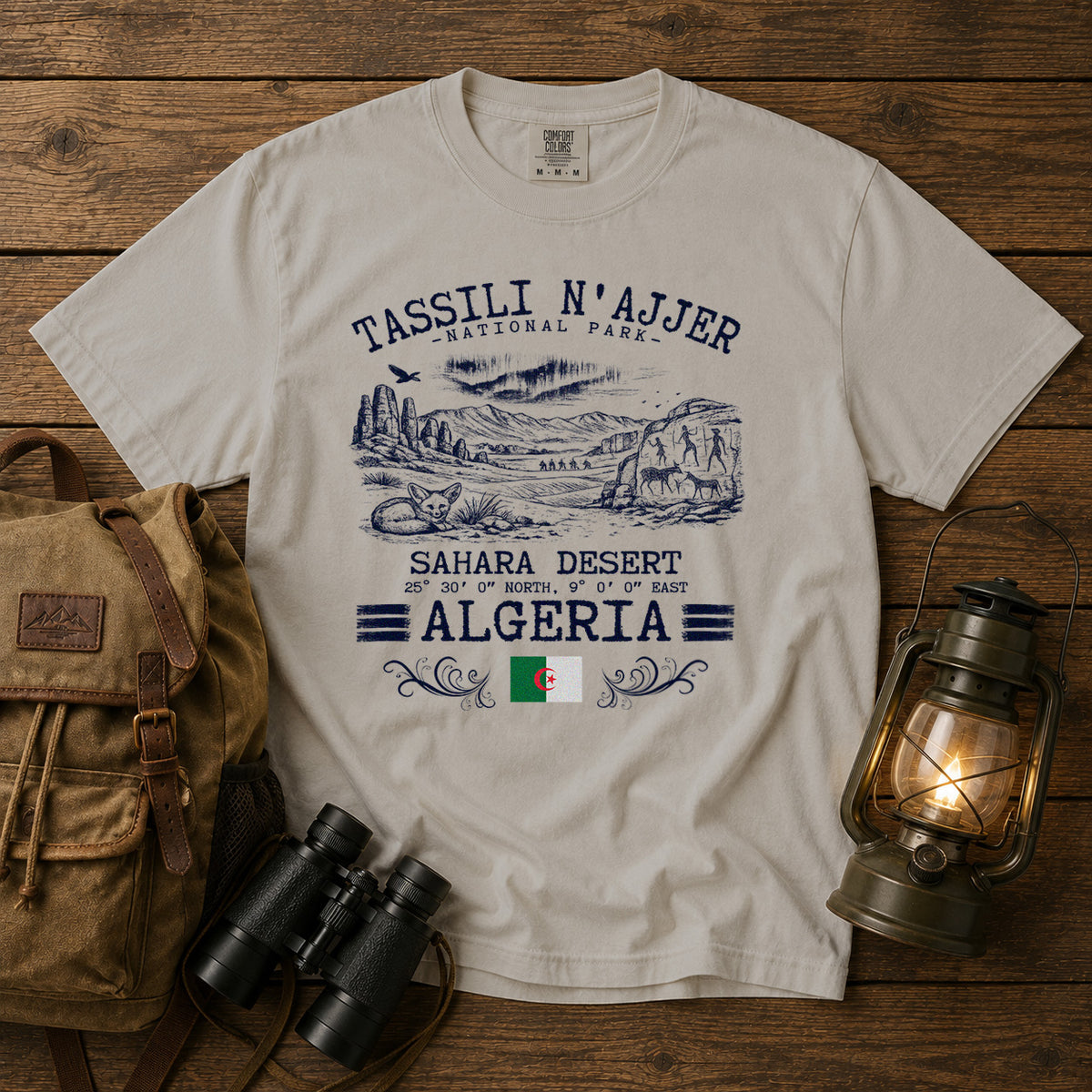 Tassili N'Ajjer National Park T-Shirt in Ivory - roamstride graphic tee