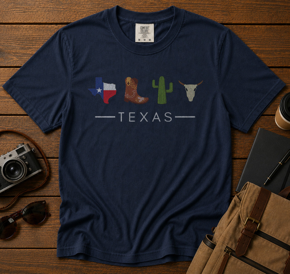 Texas USA T-Shirt in Navy - roamstride graphic tee