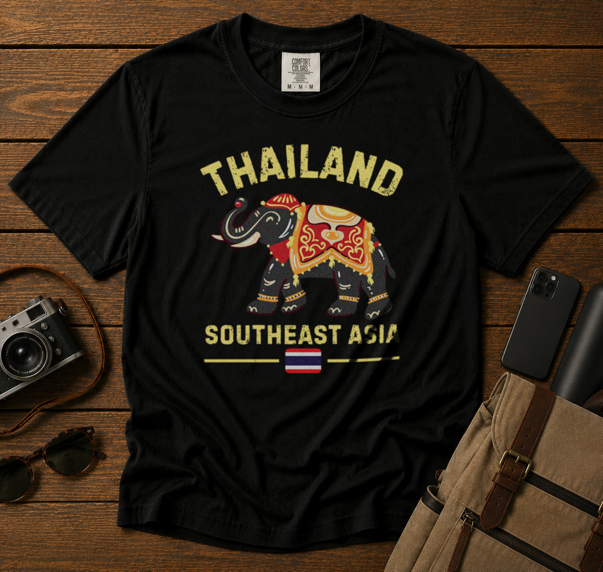 Thailand T-Shirt in Black - roamstride graphic tee