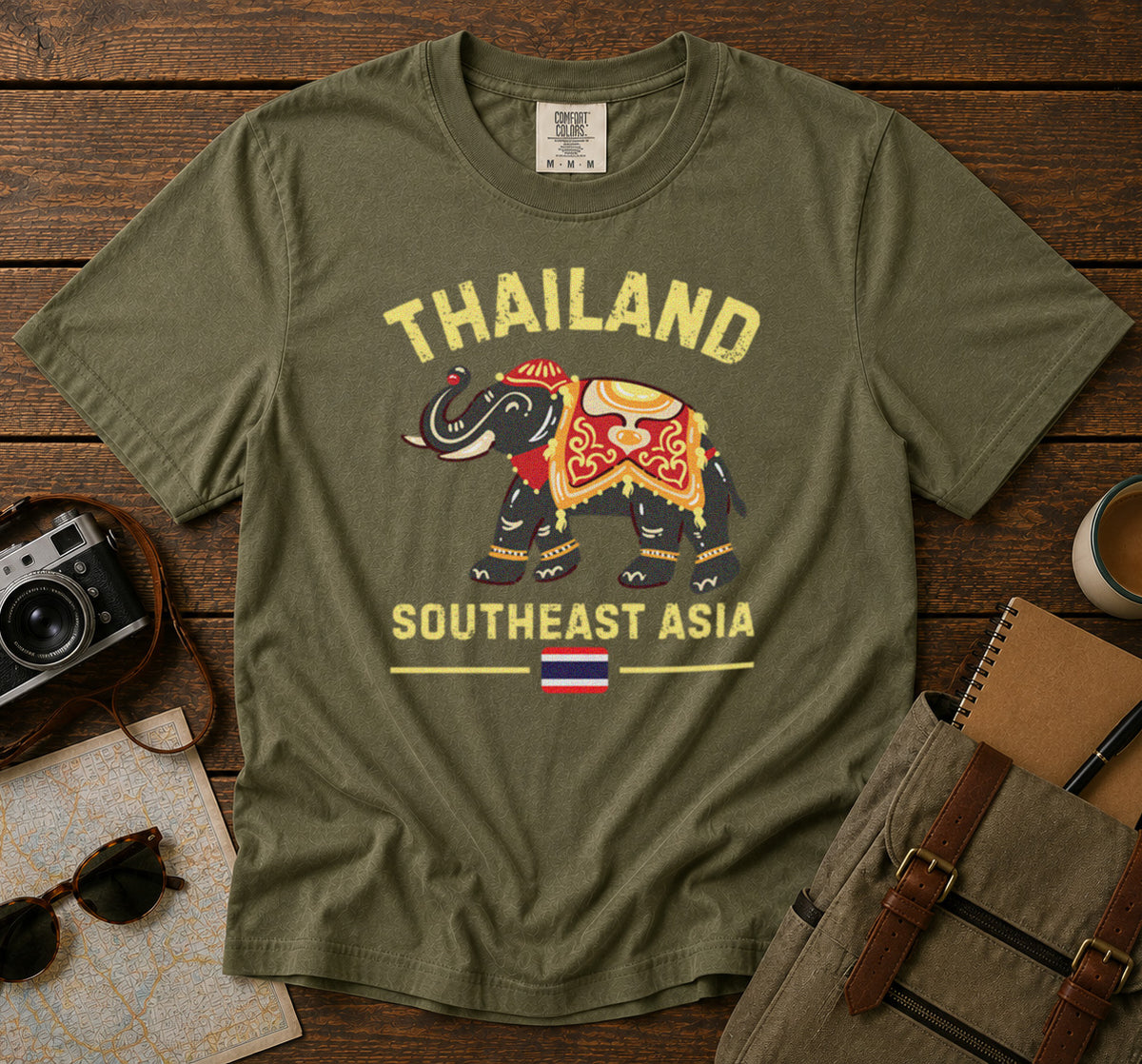 Thailand T-Shirt in Moss - roamstride graphic tee