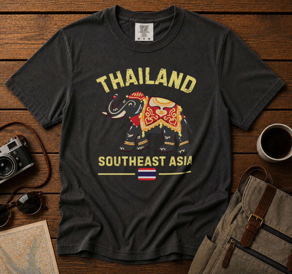 Thailand T-Shirt in Pepper - roamstride graphic tee