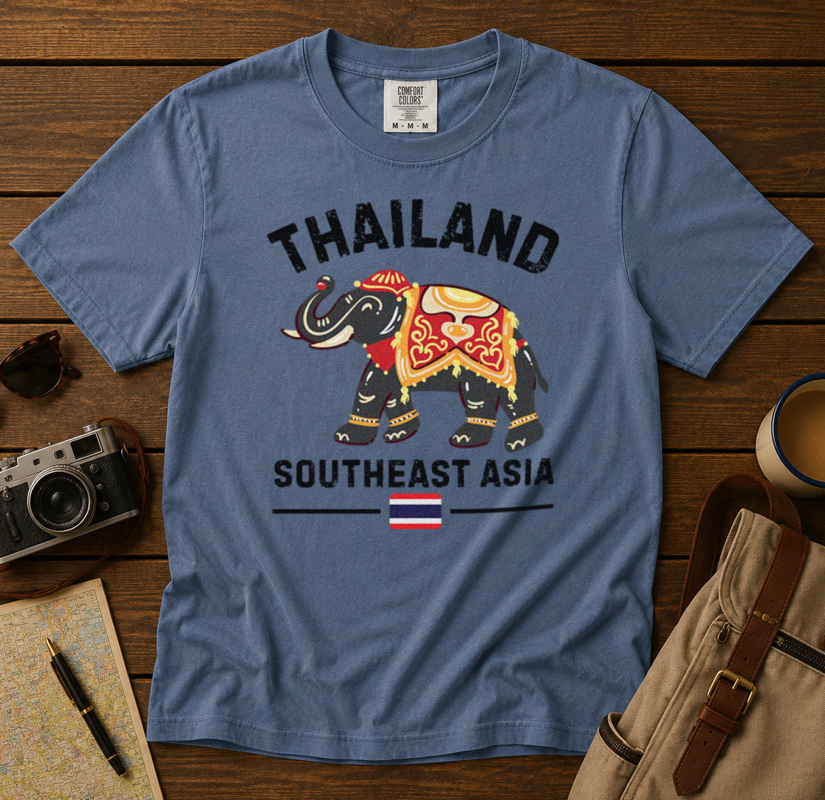 Thailand T-Shirt in Blue Jean - roamstride graphic tee