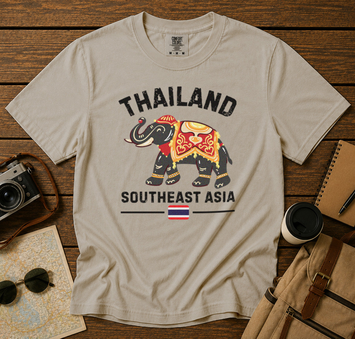 Thailand T-Shirt in Ivory - roamstride graphic tee