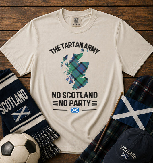 The Tartan Army T-Shirt in Ivory - roamstride graphic tee