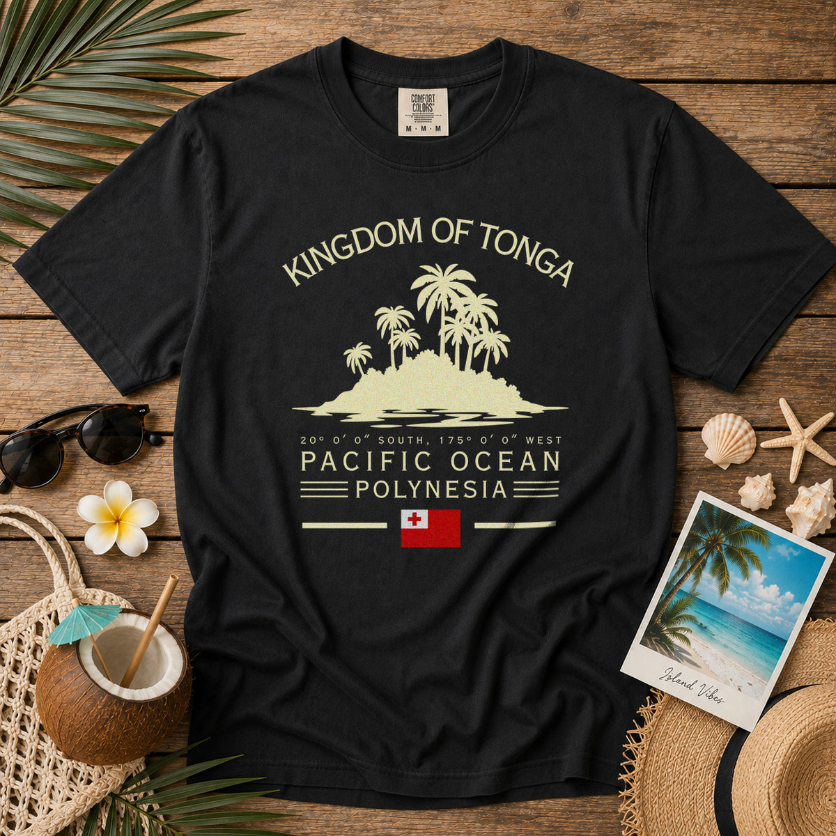 Tonga T-Shirt in Black - roamstride graphic tee