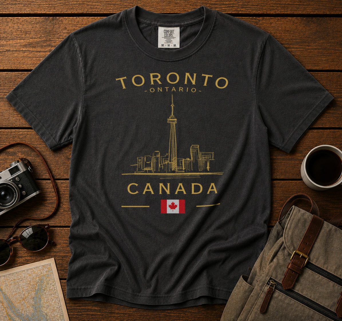 Toronto Canada T-Shirt in Pepper - roamstride graphic tee