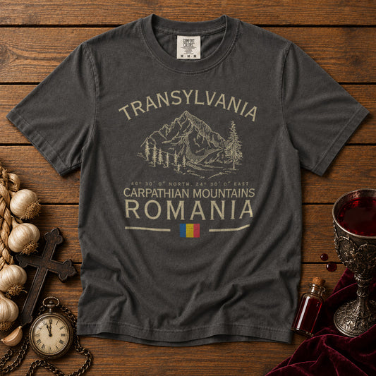 Transylvania Romania T-Shirt in Pepper - roamstride graphic tee
