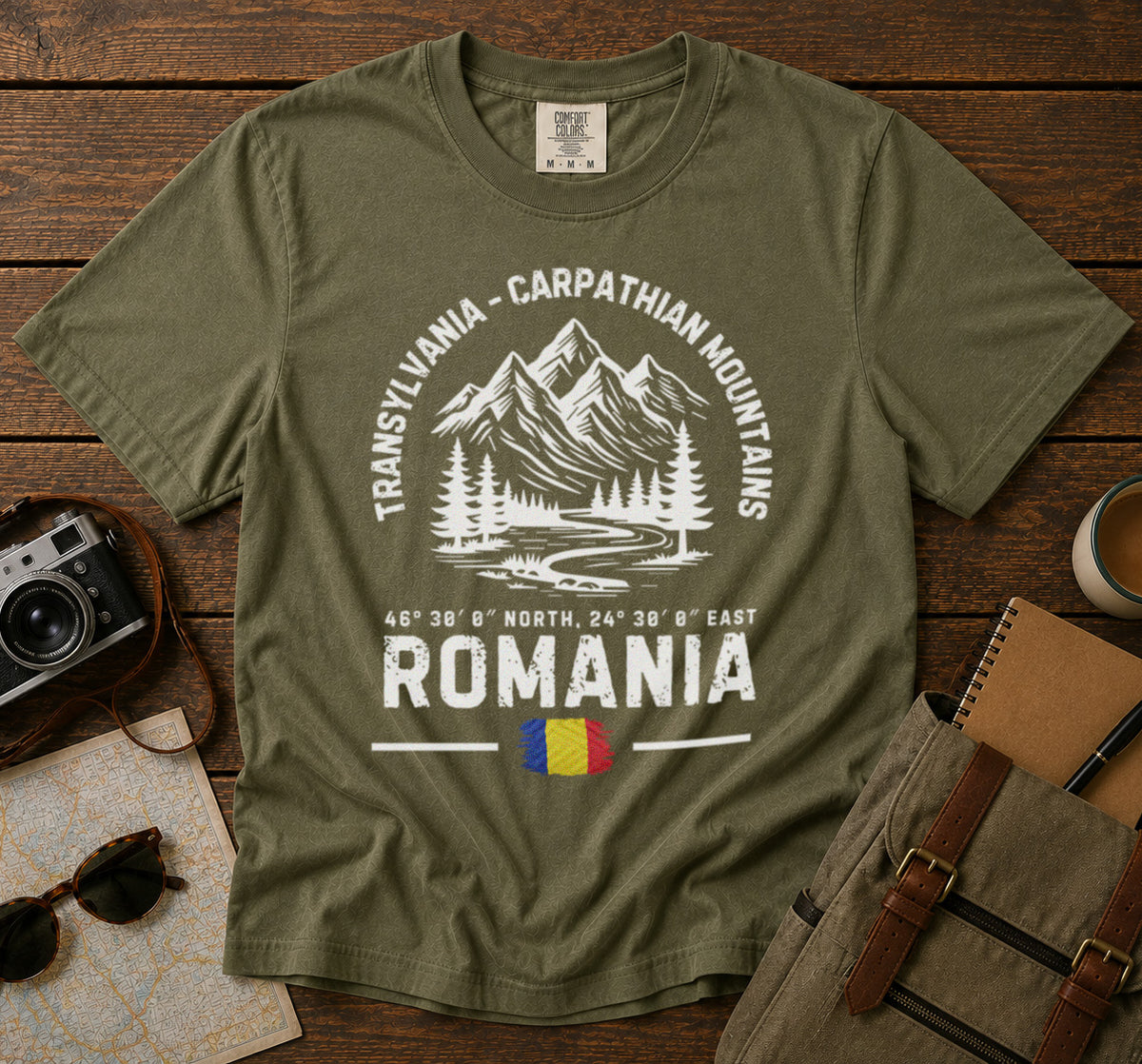 Transylvania T-Shirt in Moss - roamstride graphic tee