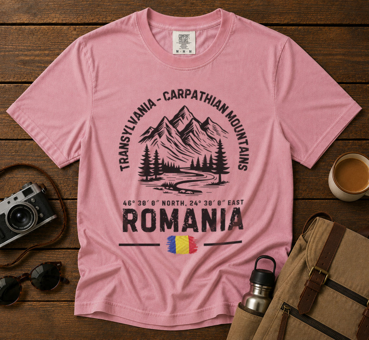 Transylvania T-Shirt in Blossom - roamstride graphic tee