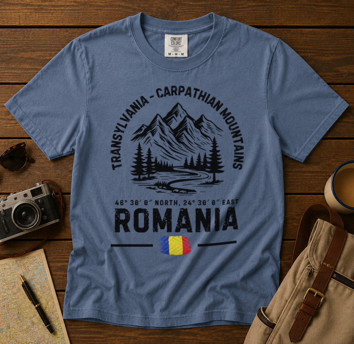 Transylvania T-Shirt in Blue Jean - roamstride graphic tee