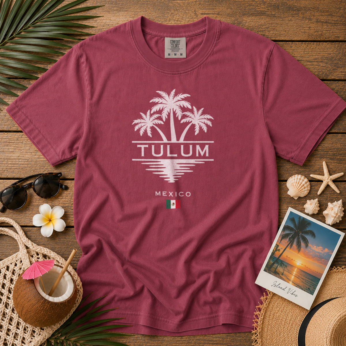 Tulum Mexico T-Shirt in Chili - roamstride graphic tee