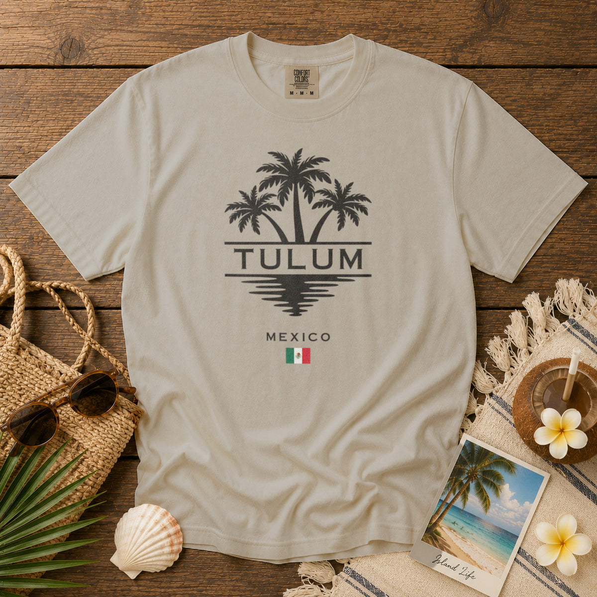 Tulum Mexico T-Shirt in Ivory - roamstride graphic tee