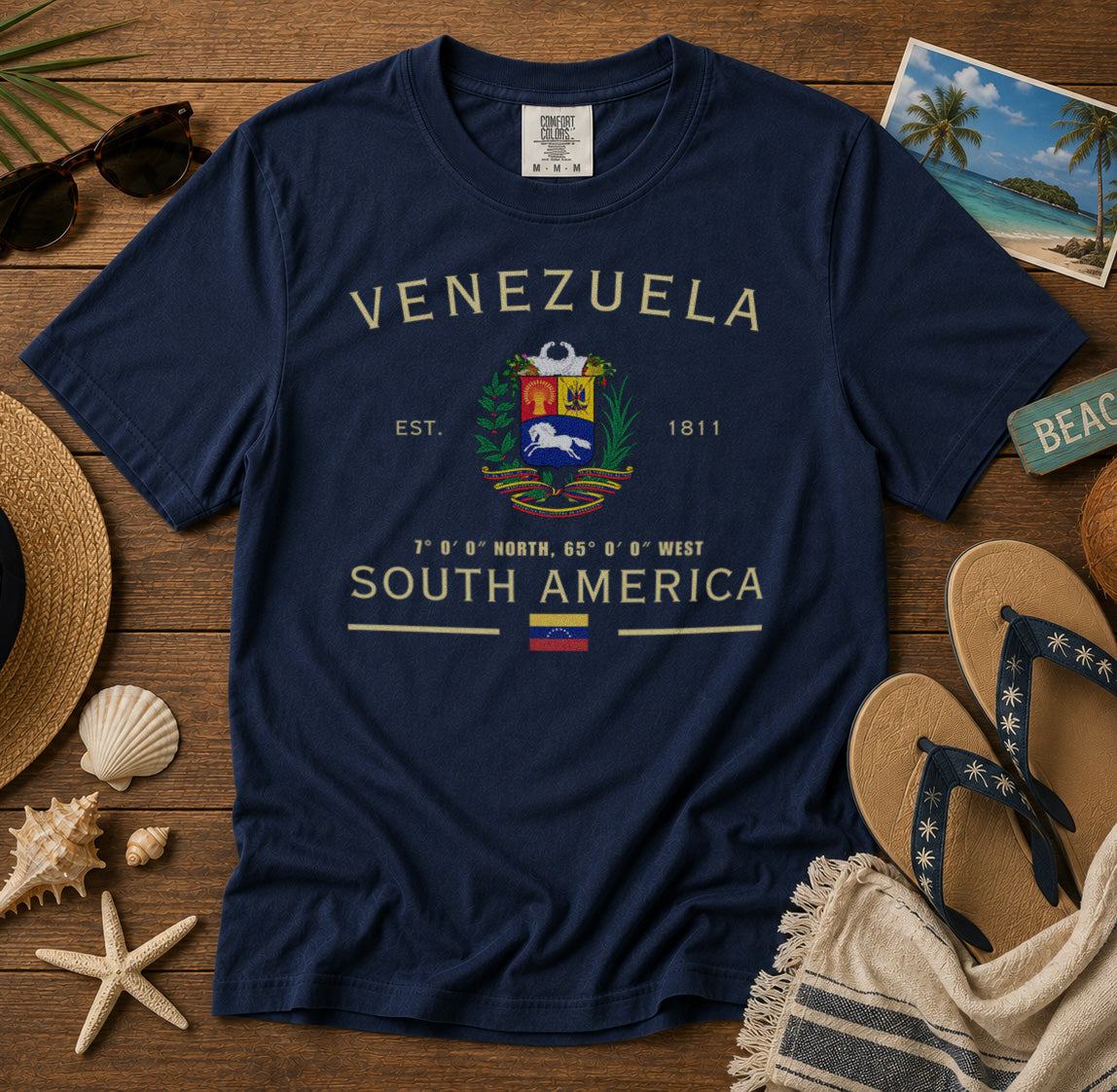 Venezuela T-Shirt in Navy - roamstride graphic tee