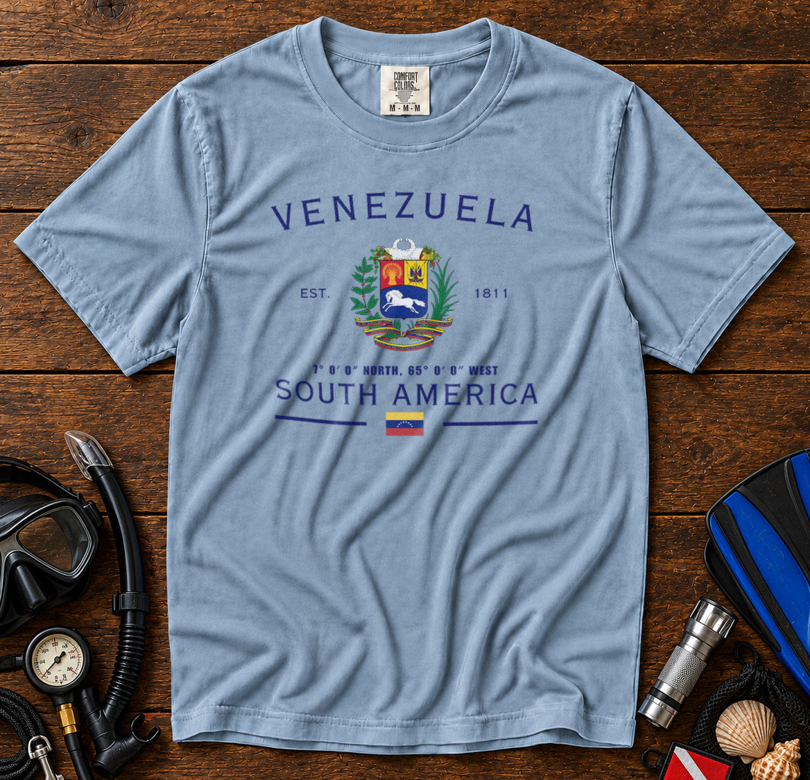 Venezuela T-Shirt in Chambray - roamstride graphic tee