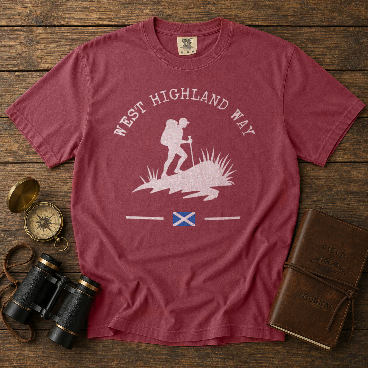 West Highland Way Scotland T-Shirt in Chili - roamstride graphic tee