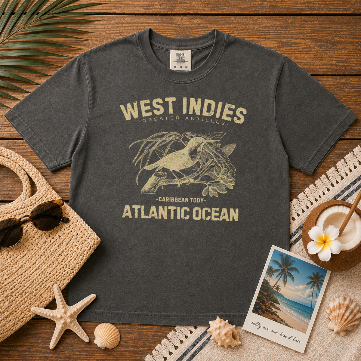 West Indies T-Shirt in Pepper - roamstride graphic tee