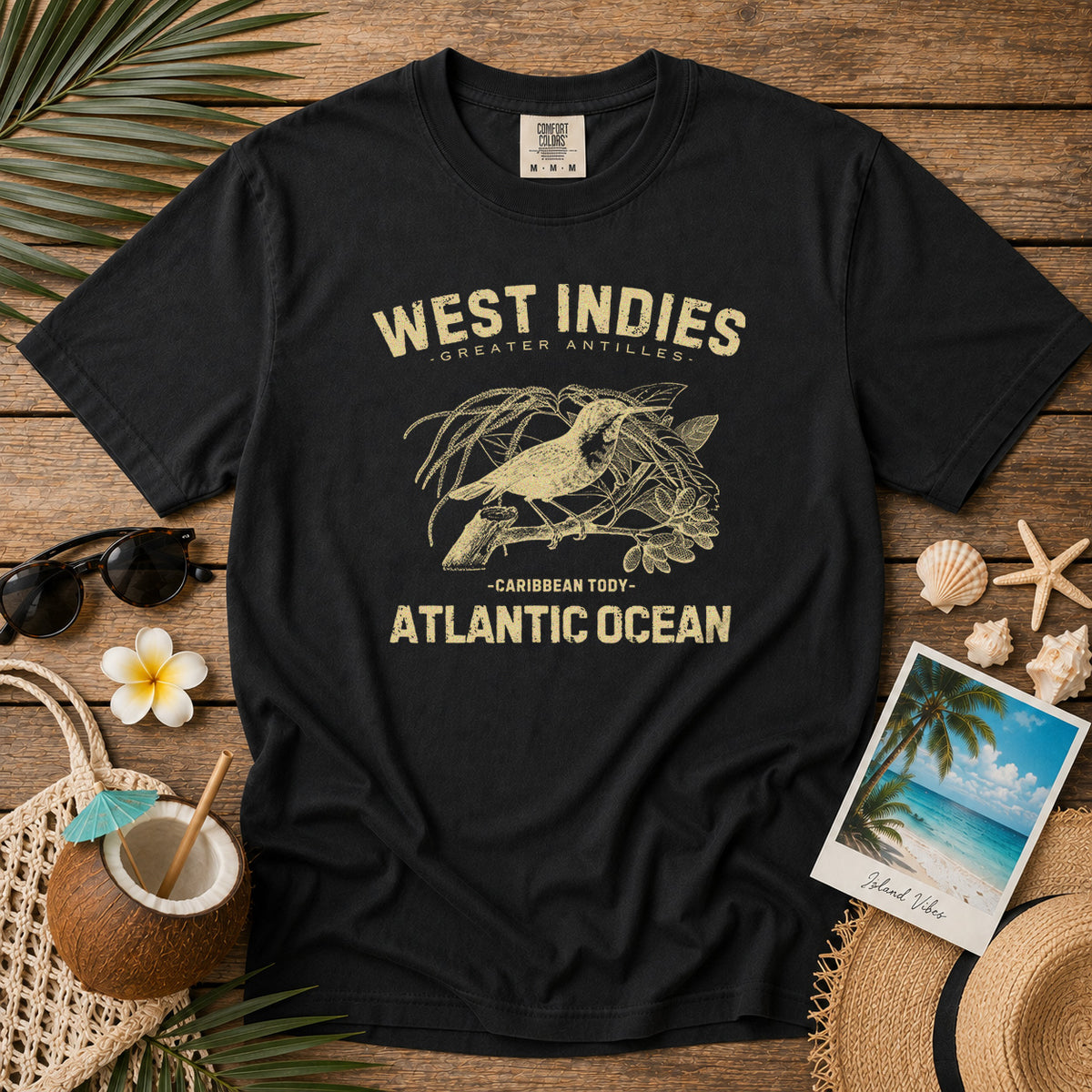 West Indies T-Shirt in Black - roamstride graphic tee