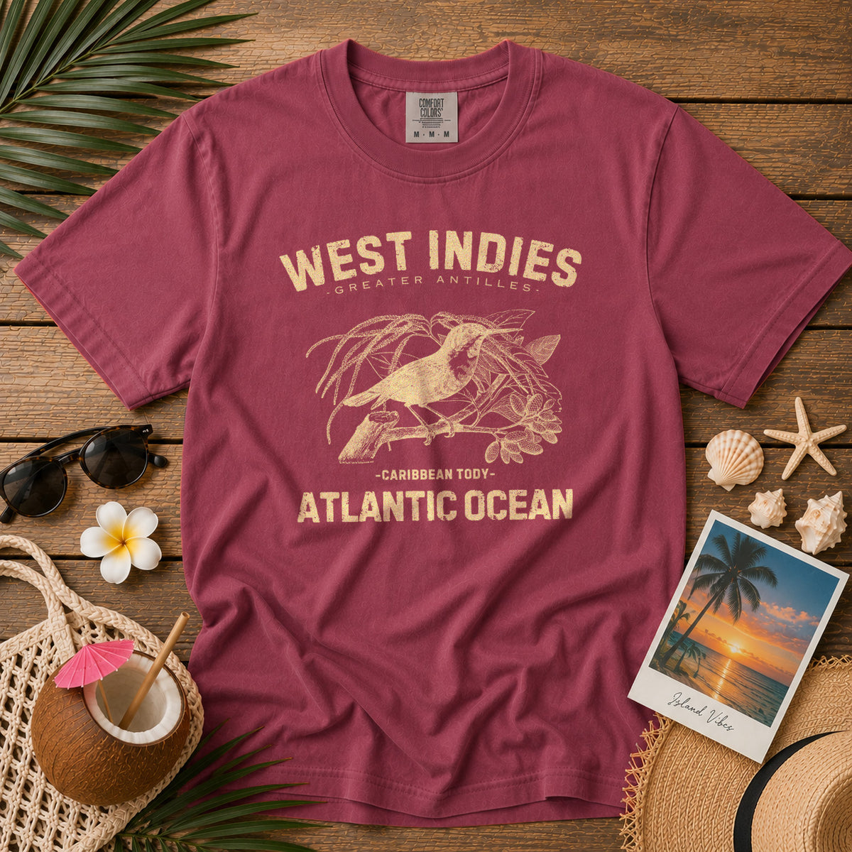 West Indies T-Shirt in Chili - roamstride graphic tee