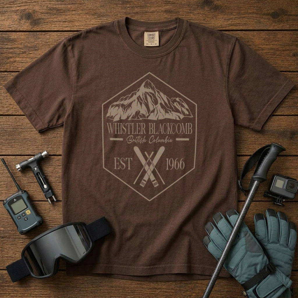 Whistler Blackcomb Canada T-Shirt in Espresso - roamstride graphic tee