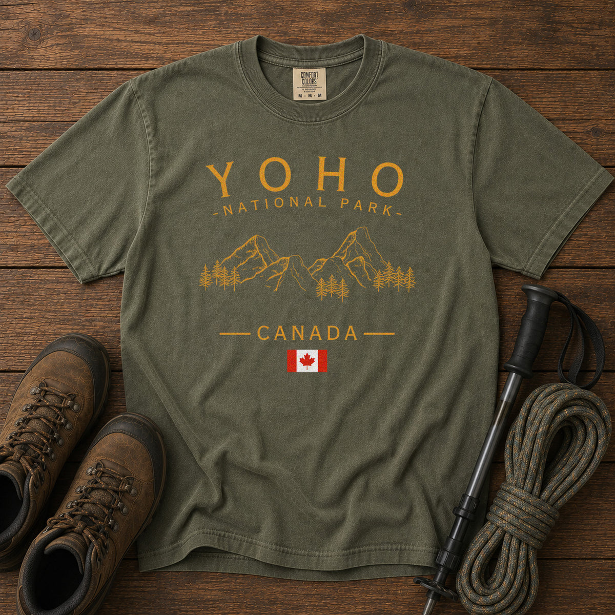 Yoho National Park T-Shirt in Moss - roamstride graphic tee