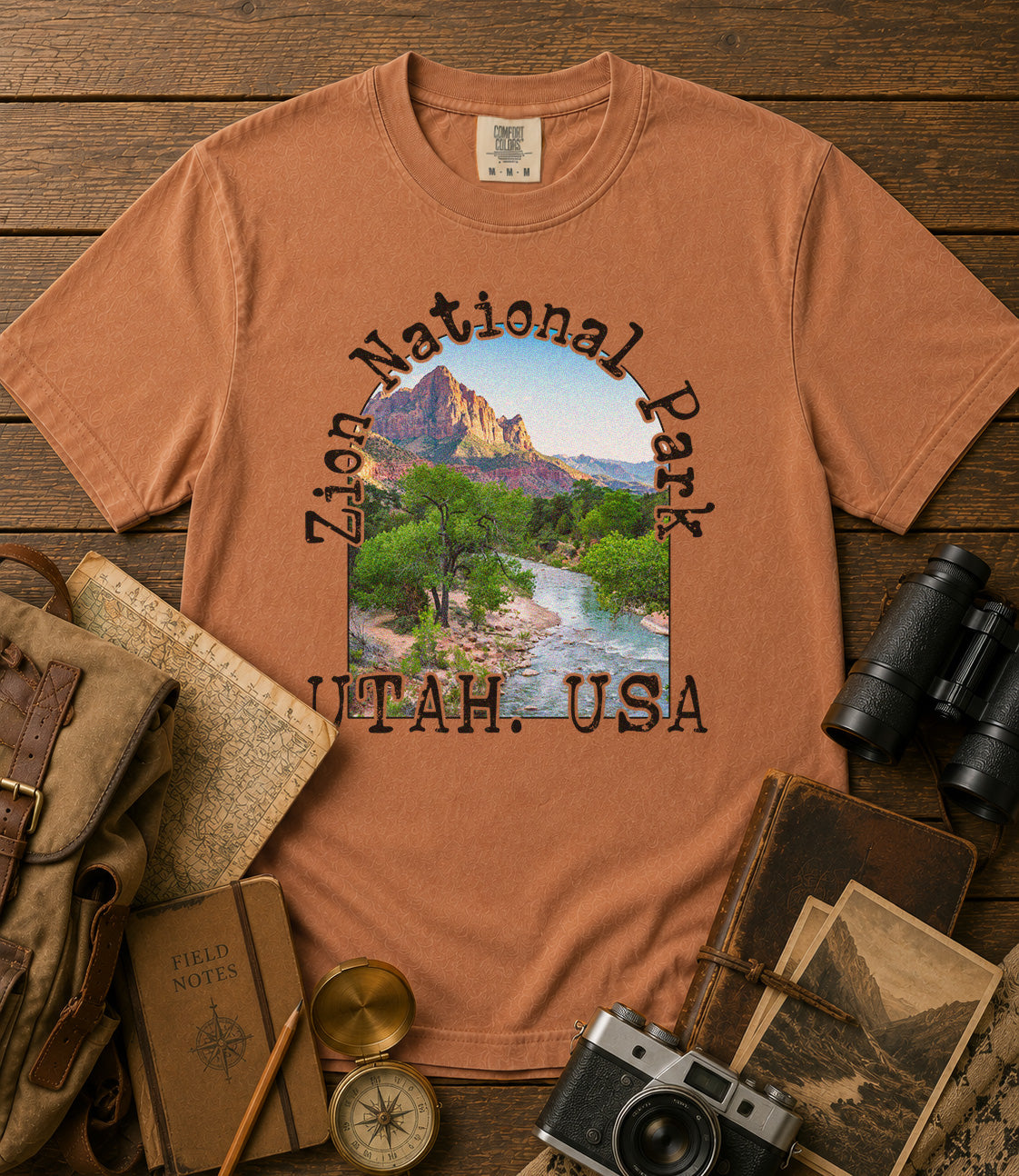 Zion National Park T-Shirt in Yam - roamstride graphic tee