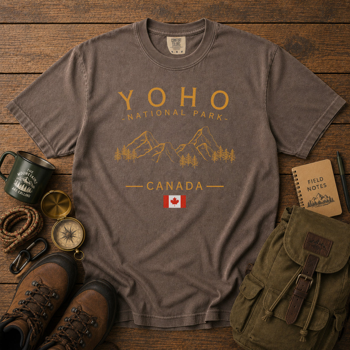 Yoho National Park T-Shirt in Espresso - roamstride graphic tee